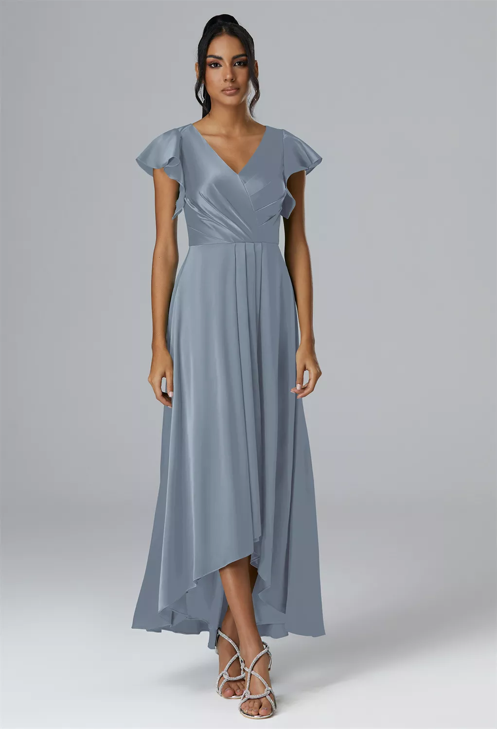 AW Sapota Dusty Blue  Wedding Guest Dresses